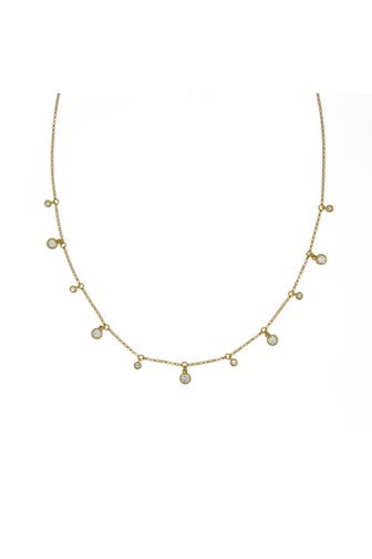 ZEEME Kette Silber 925 vergoldet mit Zirkonia weiß gelb