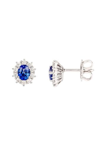 LEIS Ohrringe 925/- Sterling Silber rhodiniert Saphir und Zirkonia silber