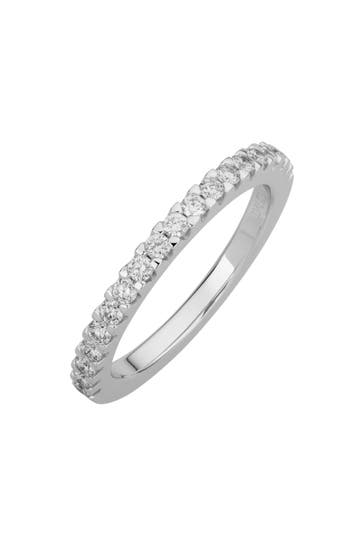 LYOMI Ring 585/- Weißgold 19 synth. Diam. 0,48 ct. silber