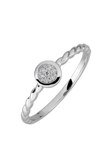 LYOMI Ring 585/- Weißgold 7 synth. Diam. 0,05ct. silber