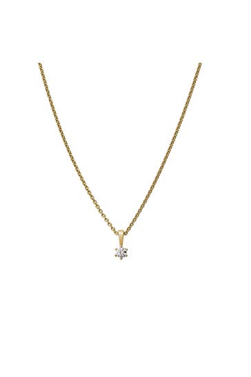 LYOMI Kette 585/- Gelbgold  1 synth. Diam. 0,10 ct. gelb