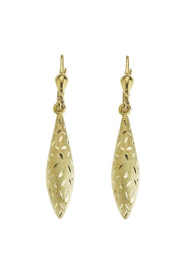 FASCINATION BY ELLEN K. Ohrringe 585/- Gelbgold glanz/matt diamantiert gelb