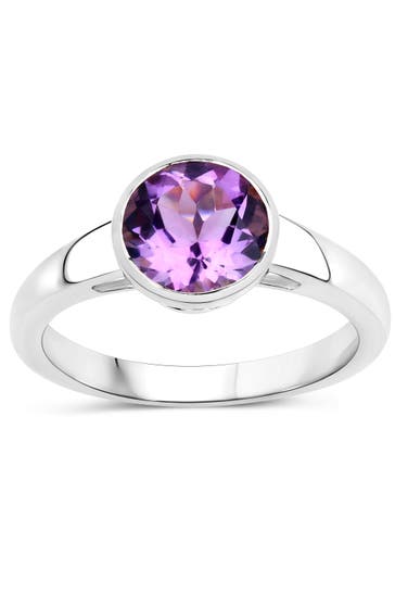 VIRA JEWELS Ring 925-Sterling Silber rhodiniert Glänzend  Amethyst lila