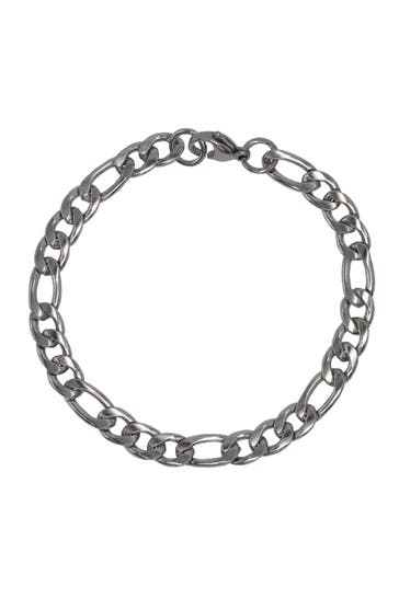 STEUER Armband Figaro glanz silber