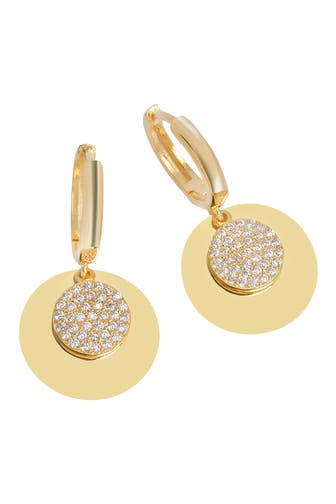 DKENIZ Ohrringe 925/- Sterling Silber vergoldet Glänzend Zirkonia Weiß gelb