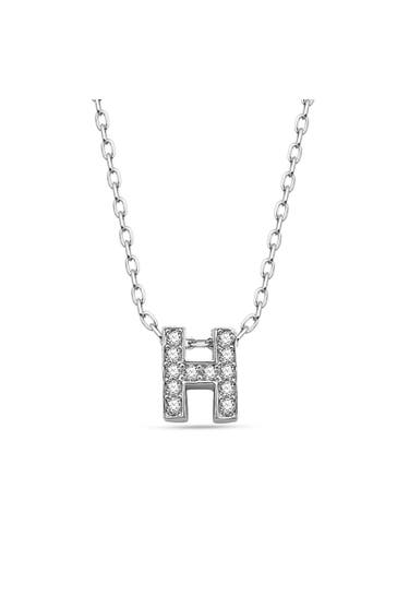 DKENIZ Kette Buchstabe H 925/- Sterling Silber silber