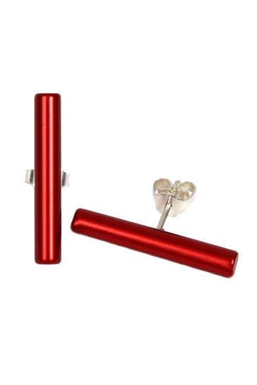 DEMARIE Ohrringe eloxiertes Aluminium rot rot