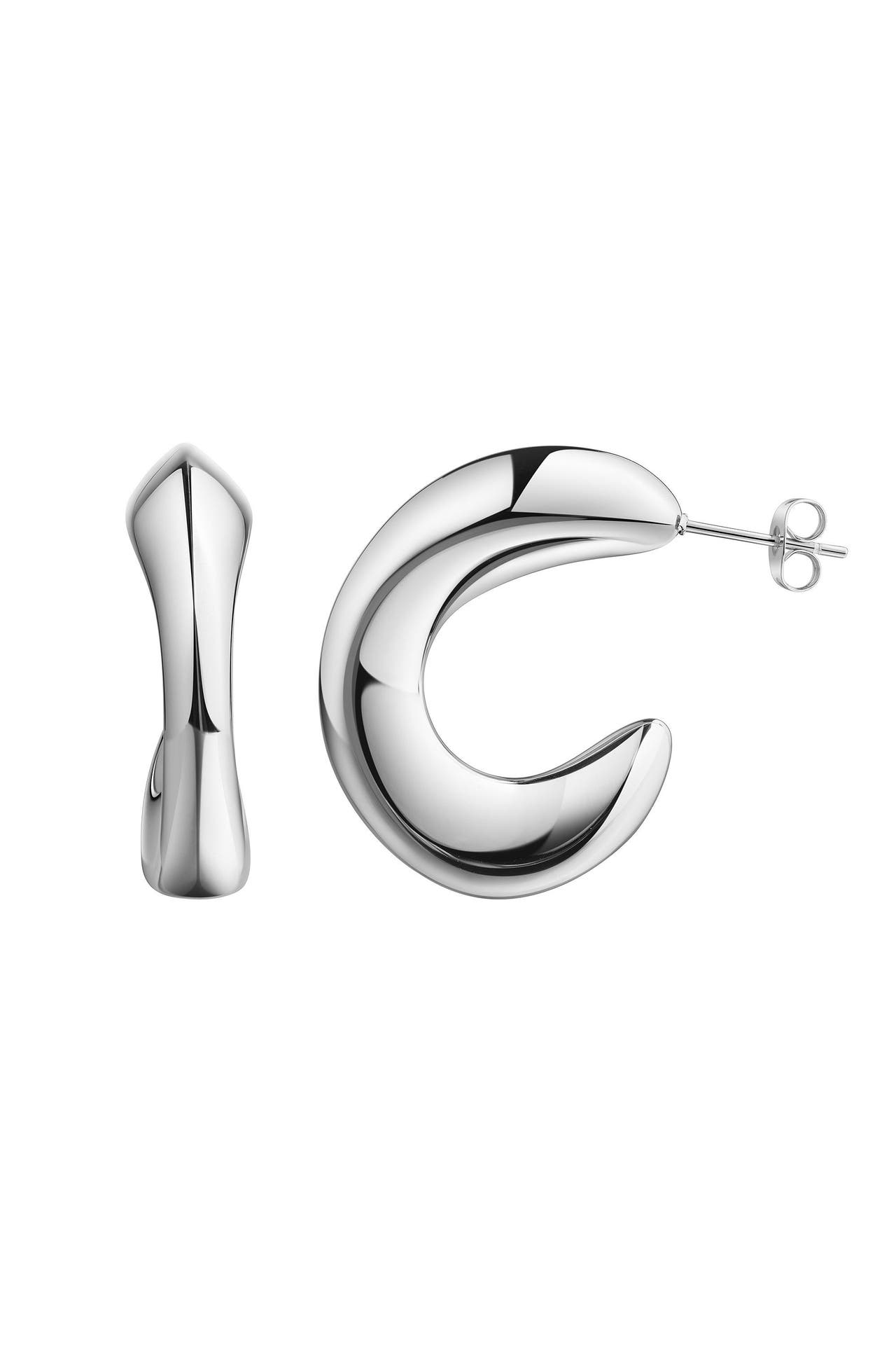 ZEEME Ohrringe Edelstahl glanz silber, Bild 1