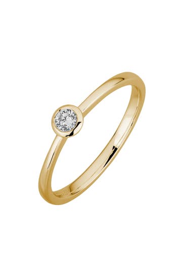 LYOMI Ring 585/- Gelbgold 1 synth. Diam. 0,10 ct. gelb