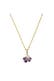 Kette Gold 375 mit echtem Amethyst + Zirkonia gelb