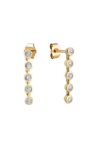 DIAMONDS BY ELLEN K. Ohrringe Gold 585 zweifarbig mit 10x Brillant zus. 0,05ct. mehrfarbig