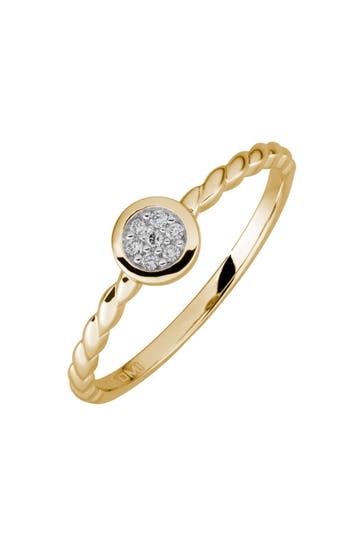 LYOMI Ring 585/- GG/rhod. 7 synth. Diam. 0,05ct. mehrfarbig