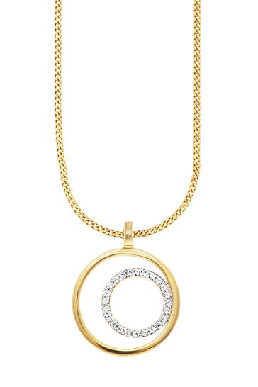 CAI Kette 925/-Sterling Silber vergoldet Topas gelb