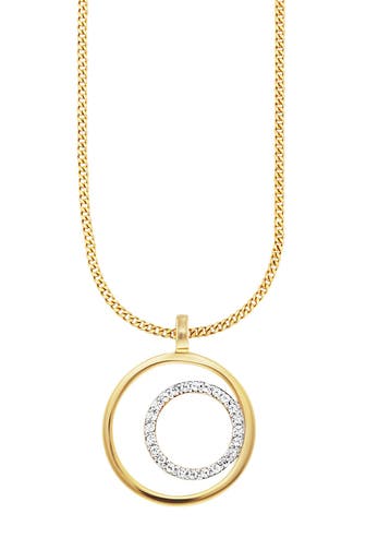 CAI Kette 925/-Sterling Silber vergoldet Topas gelb