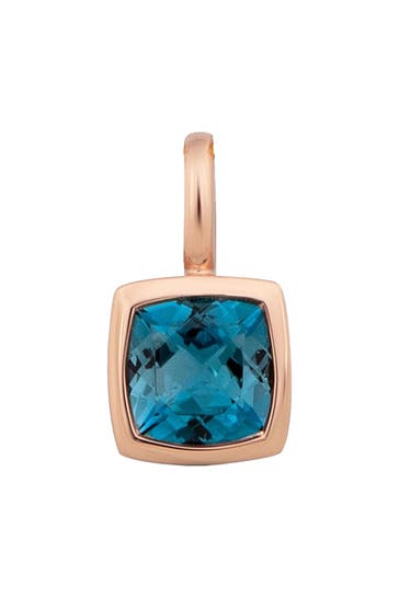 OROLINO Anhänger 585 Gold mit Blautopas (beh.)