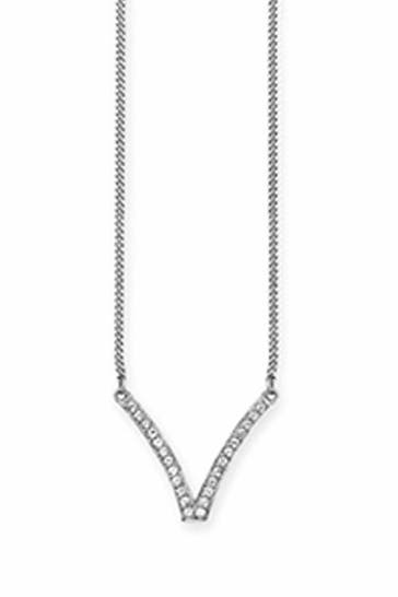 CAI Kette 925/-Sterling Silber rhodiniert Topas silber