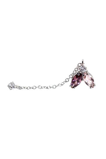 LEIS Ohrringe 925 Sterling Silber rhodiniert Glänzend Blume Zirkonia bunt silber