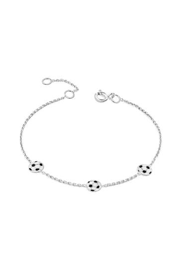 ZEEME Armband 925/- Sterling Silber rhodiniert Fußball