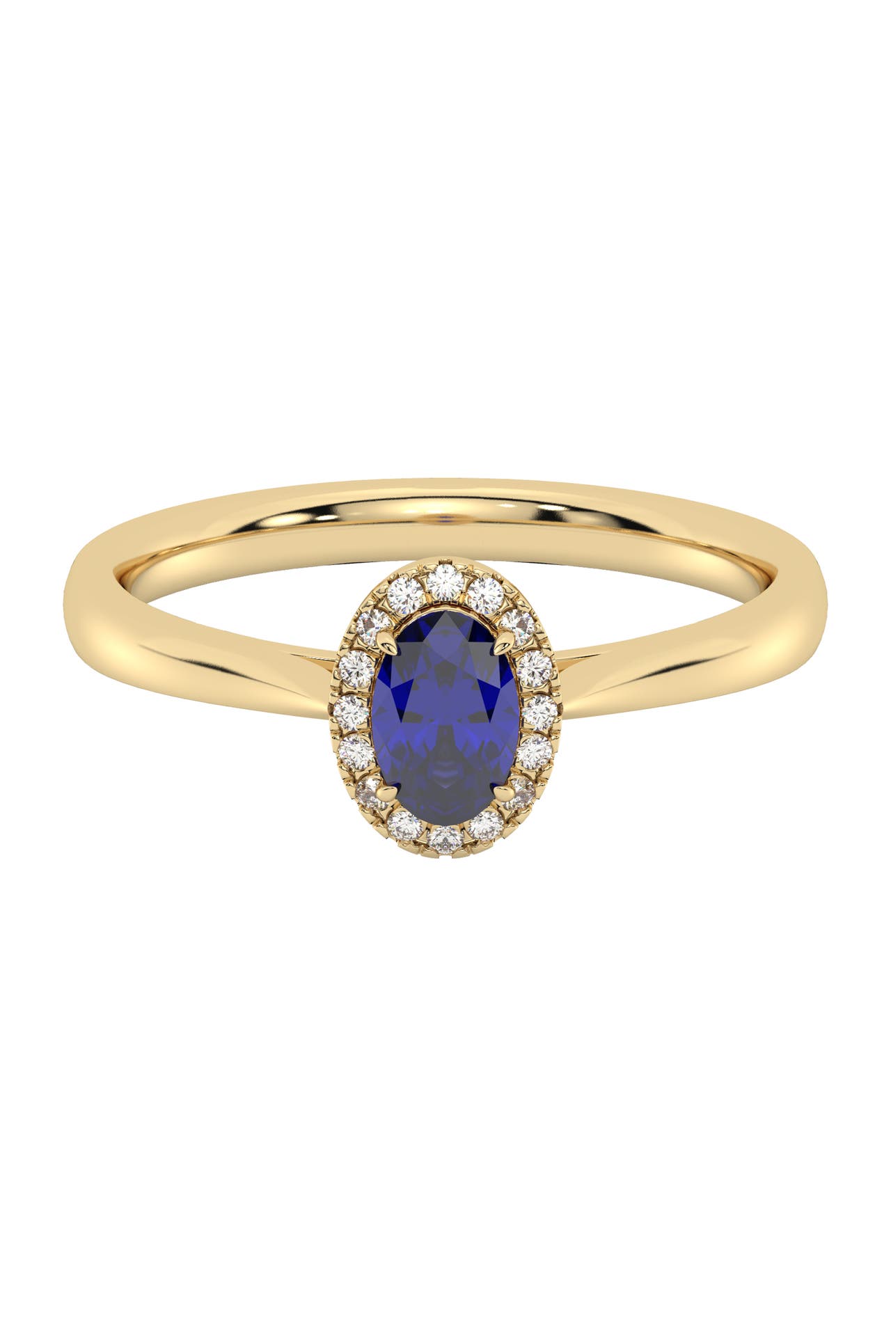 DIAM ADDICT Ring 585 Gelbgold mit Diamant und Saphir, Bild 1