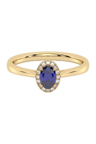 DIAM ADDICT Ring 585 Gelbgold mit Diamant und Saphir