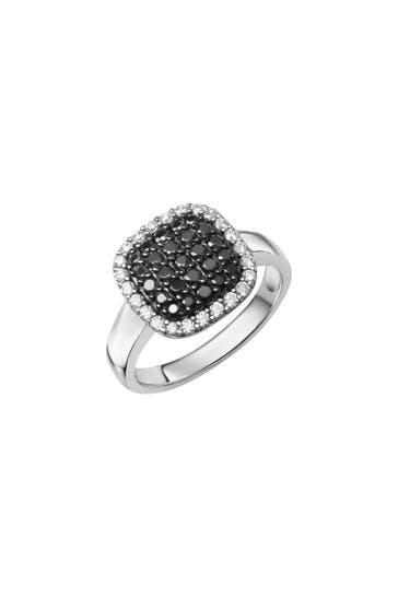 ZEEME Ring 925/- Sterling Silber rhodiniert Zirkonia