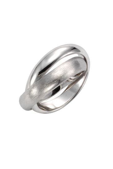 CELESTA Ring 925 Sterling Silber zweireihig silbergrau