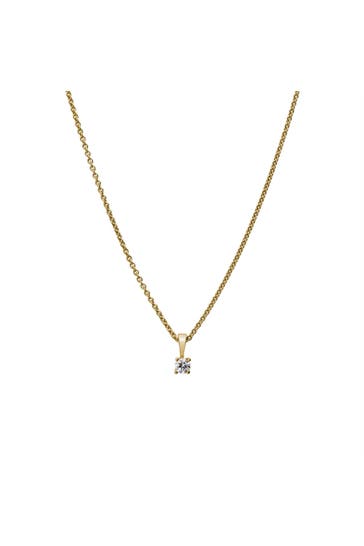 LYOMI Kette 585/- Gelbgold 1 synth. Diam. 0,10 ct. silber