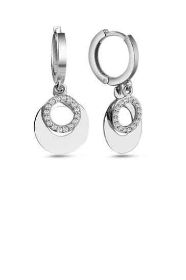 DKENIZ Ohrringe Silber 925 rhodiniert mit Zirkonia weiß silber