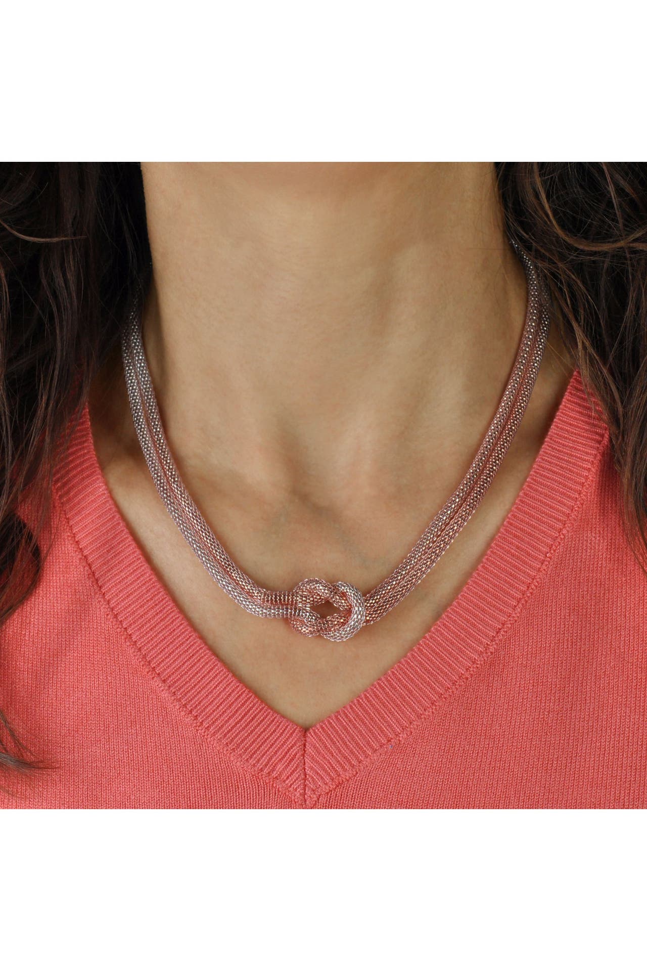 STEUER Kette Meshkette doppelreihig roségold mehrfarbig, Bild 1