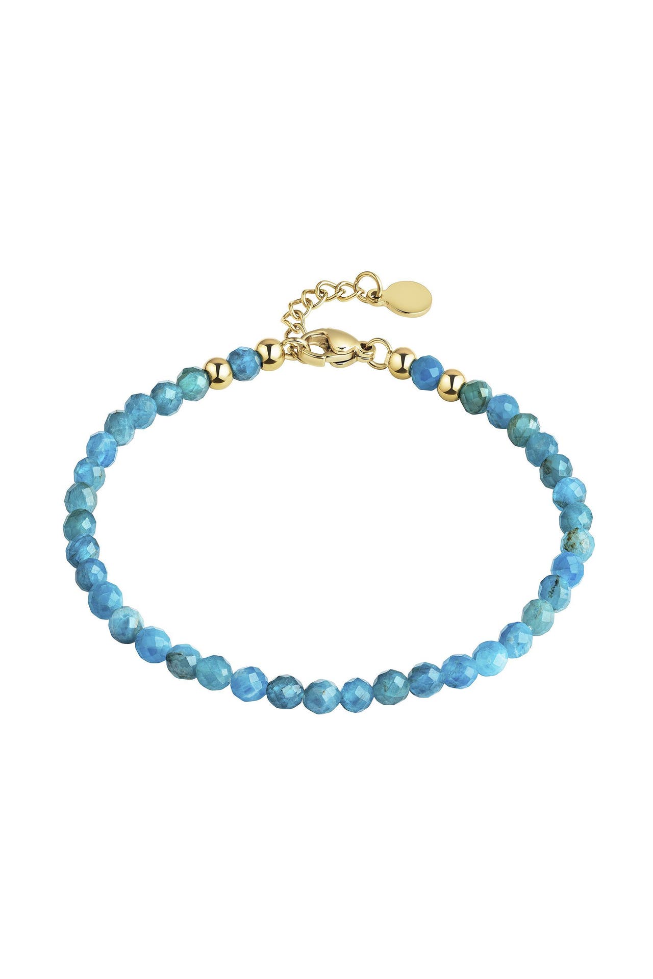 ZEEME Armband Edelstahl PVD gelb Achat blau gelb, Bild 1