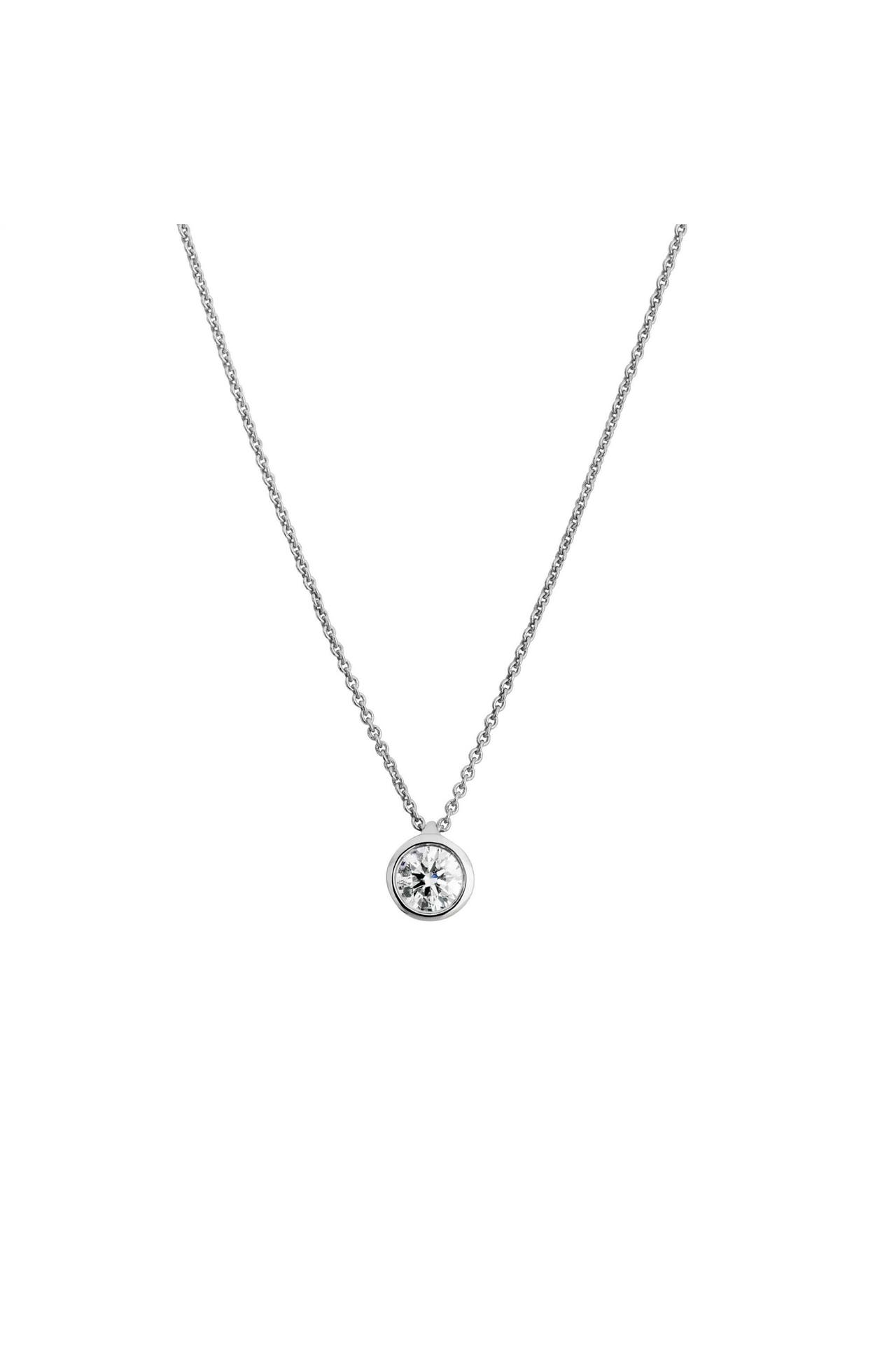 LYOMI Kette 585/- Weißgold  1 synth. Diam. 0,50 ct. silber, Bild 1