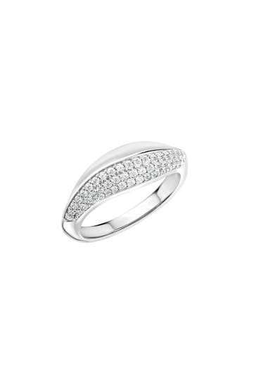 ZEEME Ring Silber 925 rhodiniert mit Zirkonia weiß silber