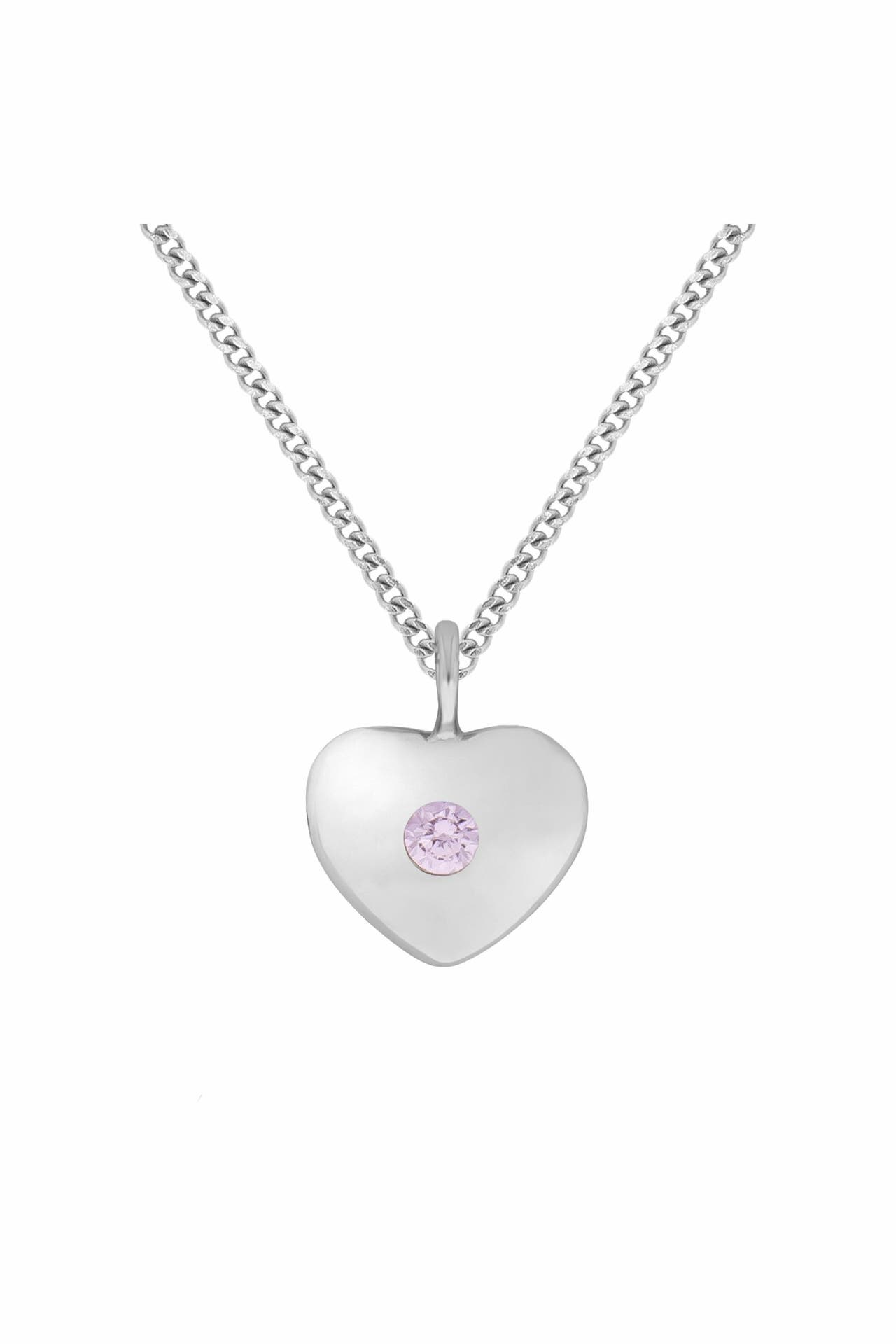 ZEEME Halskette Silber 925 Herz-Motiv Zirkonia pink, Bild 1