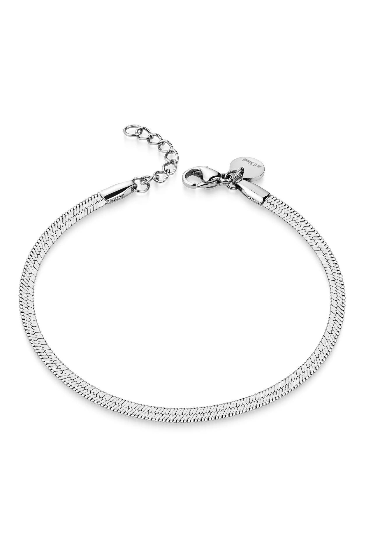 ZEEME Armband Stahl glanz  18 + 2 cm silber, Bild 1