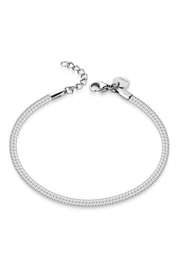 ZEEME Armband Stahl glanz  18 + 2 cm silber
