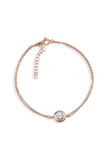 DKENIZ Armband 925/- Sterling Silber rosévergoldet Solitär rosé