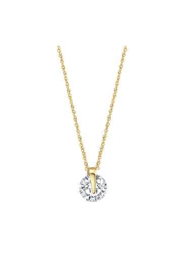 FASCINATION BY ELLEN K. Kette Gold 333 mit Zirkonia weiß 10mm gelb