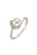 Ring Silber 925 rhodiniert mit weißer Perle & Zirkonia silber
