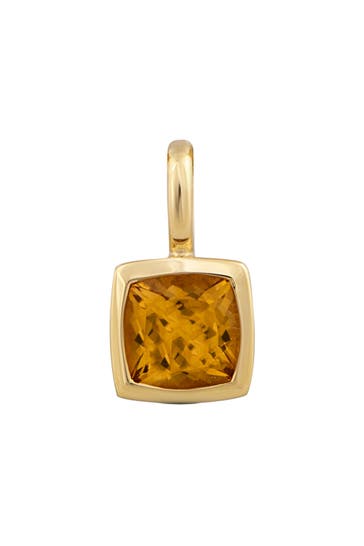 OROLINO Anhänger Gold 585 mit echtem Citrin 5x5mm