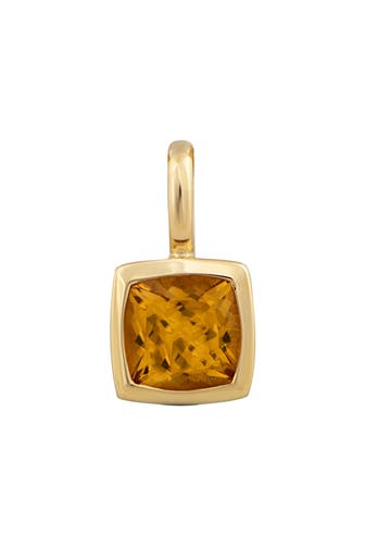 OROLINO Anhänger Gold 585 mit echtem Citrin 5x5mm