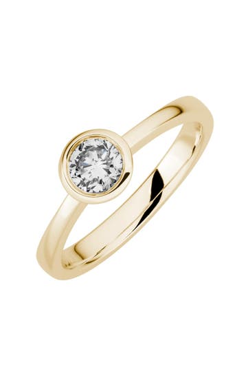LYOMI Ring 585/- Gelbgold 1 synth. Diam. 0,50 ct. gelb
