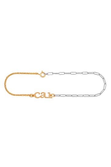 CAI Fusskettchen Kettenmix 925/- Sterling Silber bicolor 22+3cm mehrfarbig