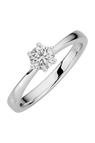 LYOMI Ring 585/- Weißgold 1 synth. Diam. 0,50 ct. silber
