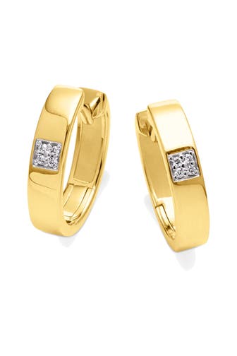 OROLINO Ohrringe Gold 585 mit 6 Brillanten zus. 0,03ct. gelb
