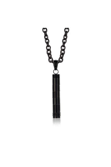 DKENIZ Kette Edelstahl BLACK PURE-O schwarz