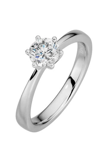 LYOMI Ring 585/- Weißgold  1 synth. Diam. 0,75 ct. silber