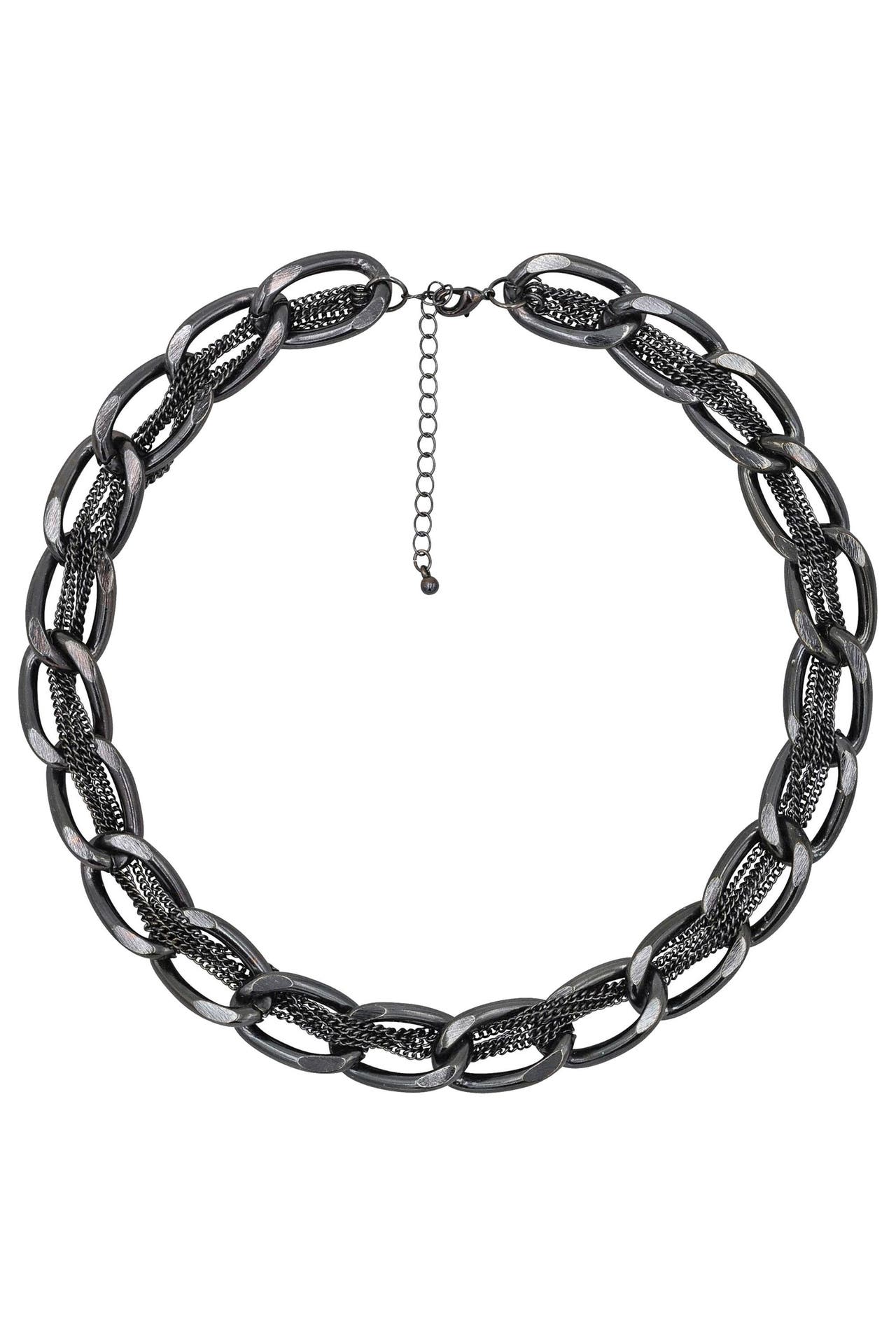 STEUER Kette schwarze Metall Gliederkette schwarz, Bild 1