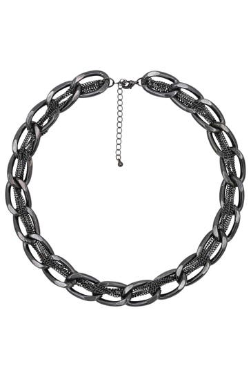 STEUER Kette schwarze Metall Gliederkette schwarz