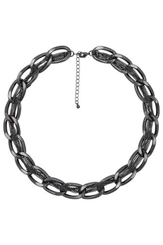 STEUER Kette schwarze Metall Gliederkette schwarz