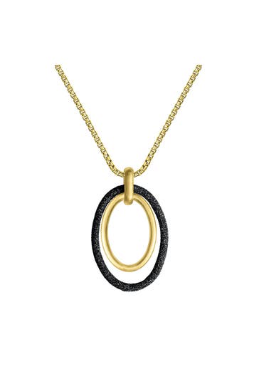 ZEEME Kette Edelstahl gelb plattiert mit Stardust grau gelb